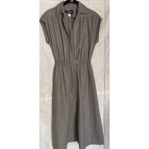 Vintage DW3 Fashions, Inc. Grey Dress Union Made USA (No Size Or Fabric Details)